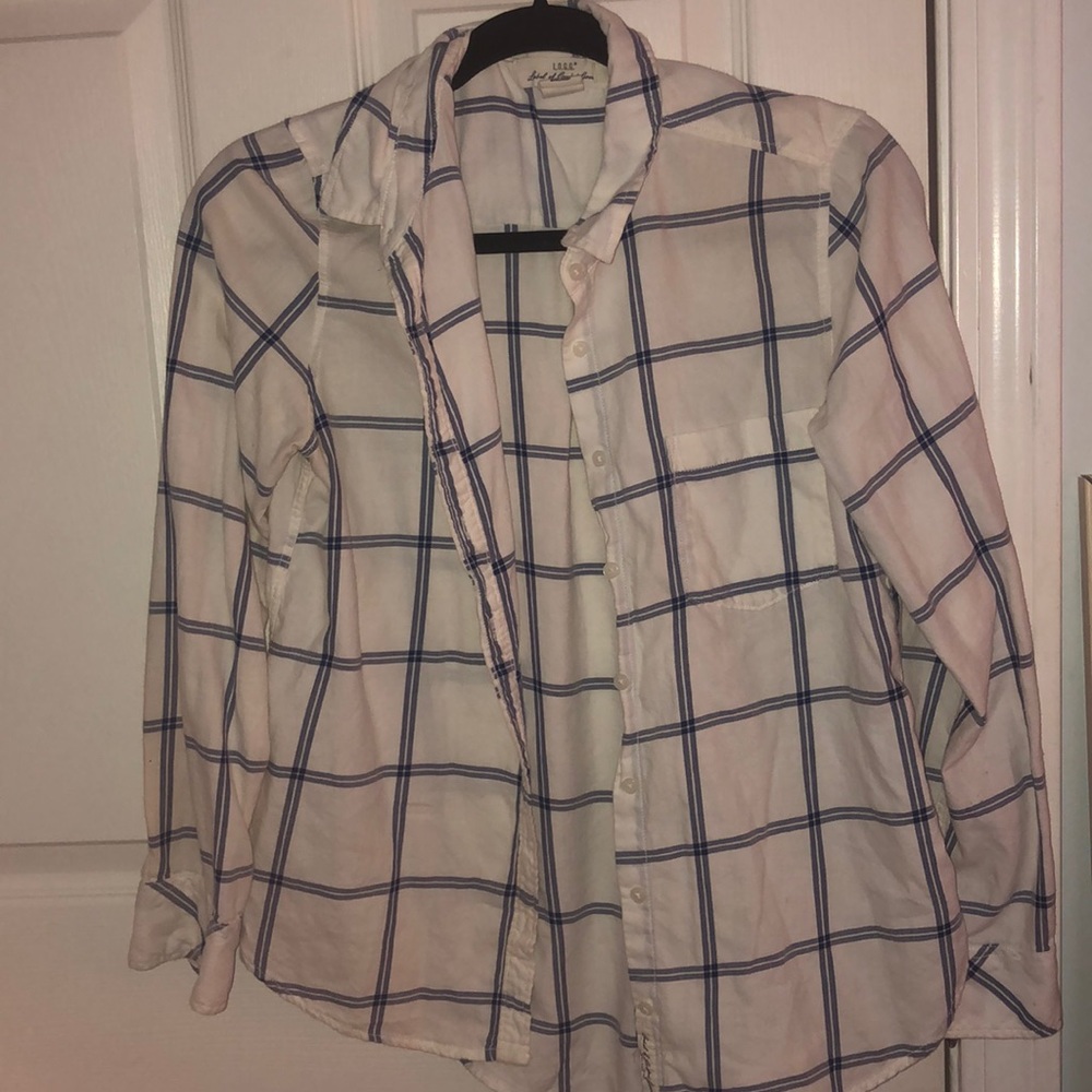 Button-down plaid shirt